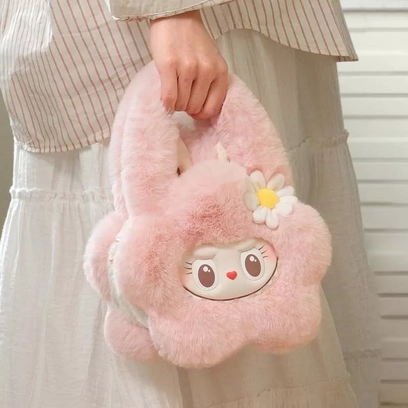 Pop Mart Pop Land The Monsters Mokoko Labubu Plush Flower Crossbody Bag Purse - Picture 1 of 13